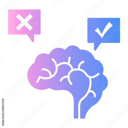 critical thinking Gradient icon