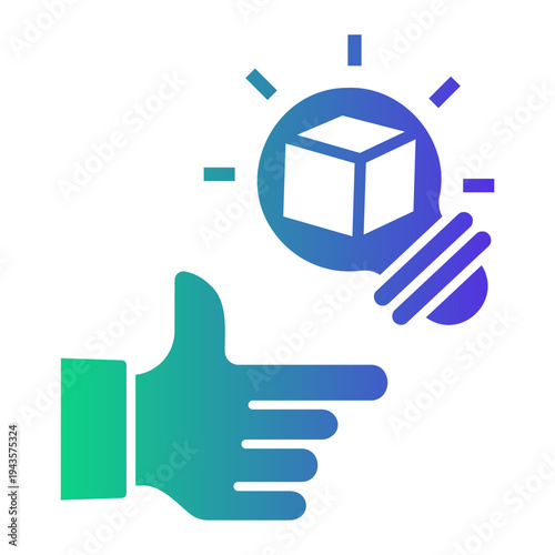 critical thinking Gradient icon