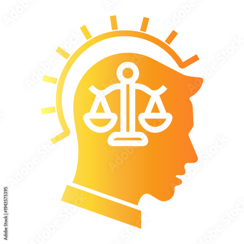 critical thinking Gradient icon