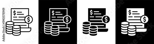 cost white icon set design
