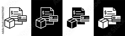 payment white icon set design