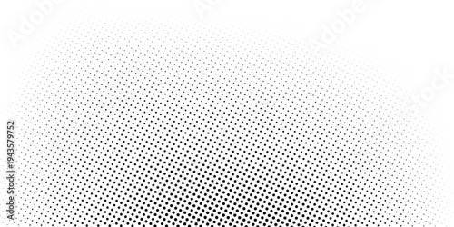 fun beautiful black and white shadow halftones retro pop art funky urban colorful comic book. Dotted halftone gradient texture. Vanishing polka dot background. Repeating dots gradation pattern backgro