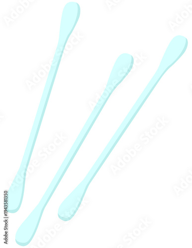 シンプルな綿棒のイラスト ベクター素材