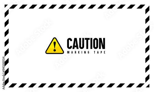 注意 CAUTION 警告のテンプレート ベクターイラスト