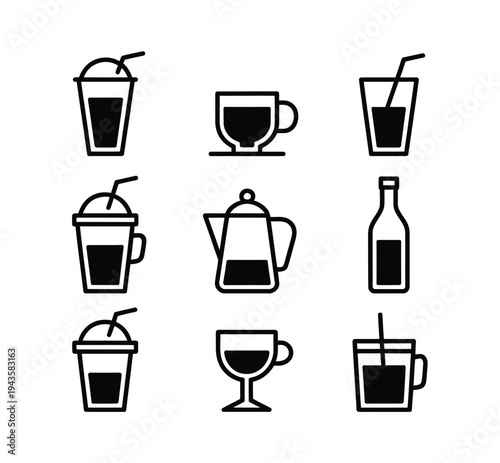 Drink icons illustrate various beverage.