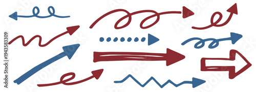 使いやすい手描き矢印デザイン素材