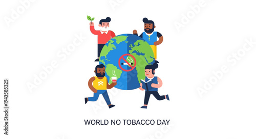 Global community unites for a smoke-free future, promoting health and awareness against tobacco use worldwide