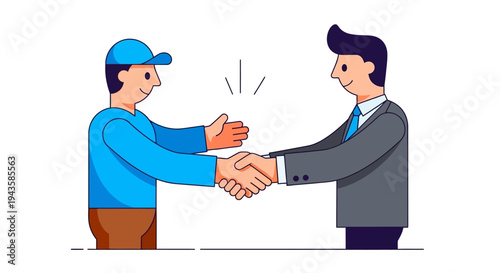 Business partners shaking hands, representing agreement and cooperation in a professional setting