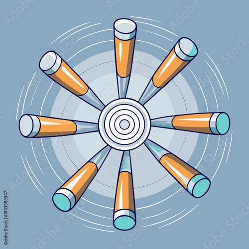 Centrifuge tubes spinning rapidly in a scientific laboratory, symbolizing rapid research and analysis.
