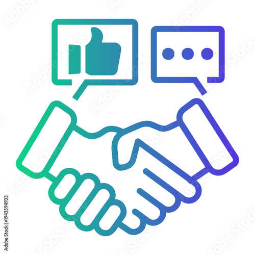 loyalty Line Gradient Icon