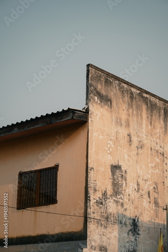 old house with blue sky