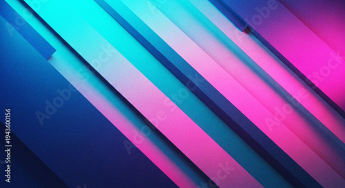 Dynamic Neon Pink and Blue Diagonal Stripes Pattern with Modern Geometric Design