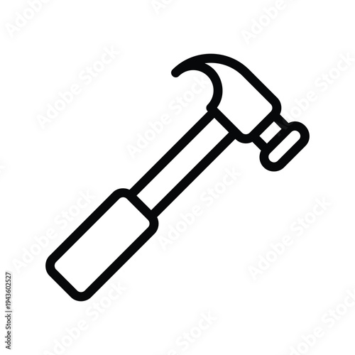 Hammer Tool for Driving Nails. Single Line Icon.