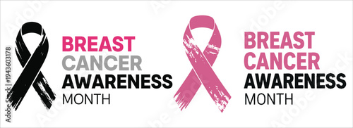Breast cancer awareness month ribbon symbolse
