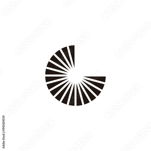 Letter G speedometer geometric symbol simple logo vector