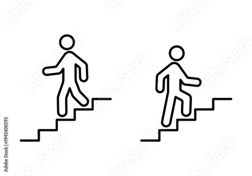 Person On Stairs Growth Success Icon
