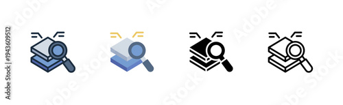 material analysis icon. outline glyph flat filled line style