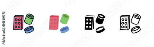 thermoplastic icon. outline glyph flat filled line style