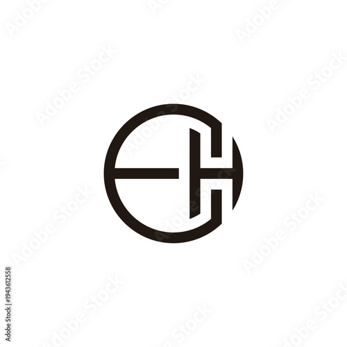 Free Download Letter EH circle, square geometric symbol simple logo vector - GFXLoad