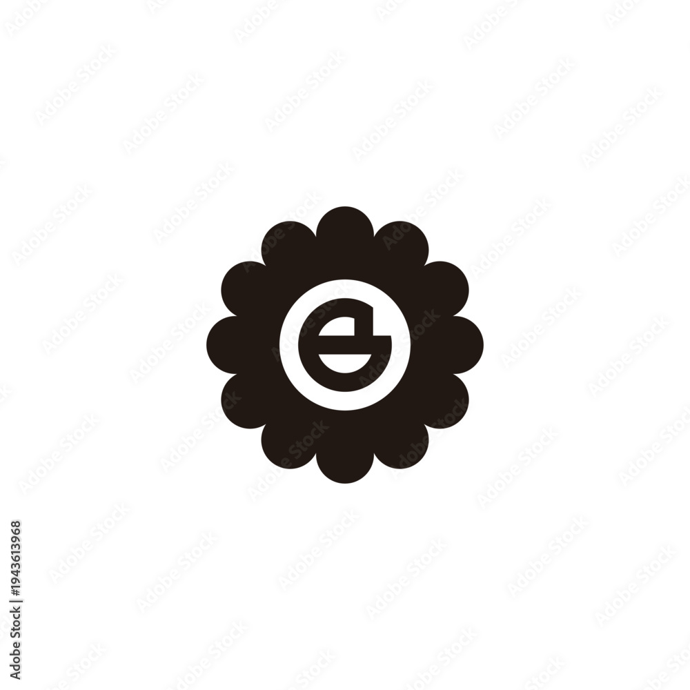 Obraz premium Letter B in flower geometric symbol simple logo vector