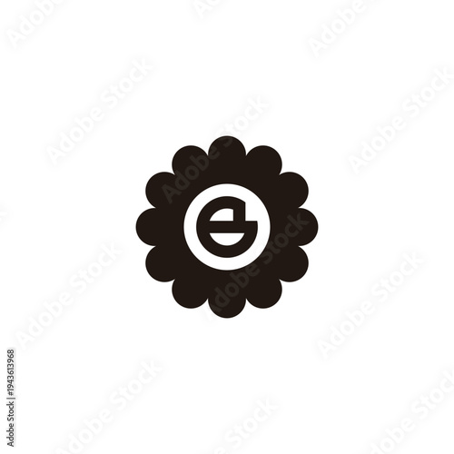 Letter B in flower geometric symbol simple logo vector