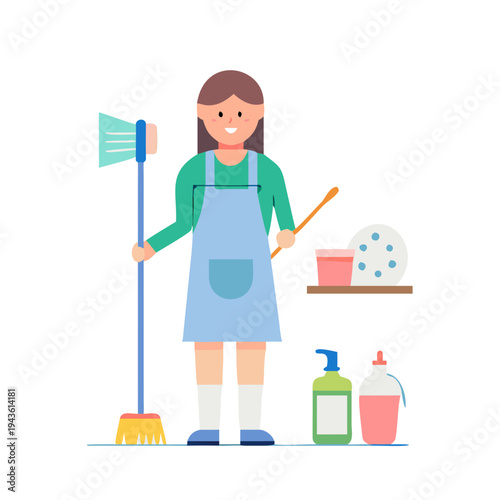 Man folding laundry in a serene room with lavender, surrounded by fresh towels and a laundry basket, viewed from the front