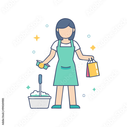 Man folding laundry in a serene room with lavender, surrounded by fresh towels and a laundry basket, viewed from the front