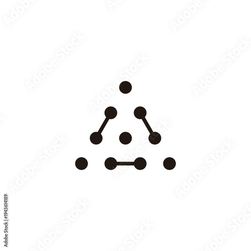 Triangle, molecules, dots geometric symbol simple logo vector