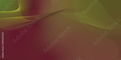 Abstract Olive and LightCoral light trails flowing gracefully over a deep dark space with glittering particle dust, advanced digital technology theme, vector illustration.