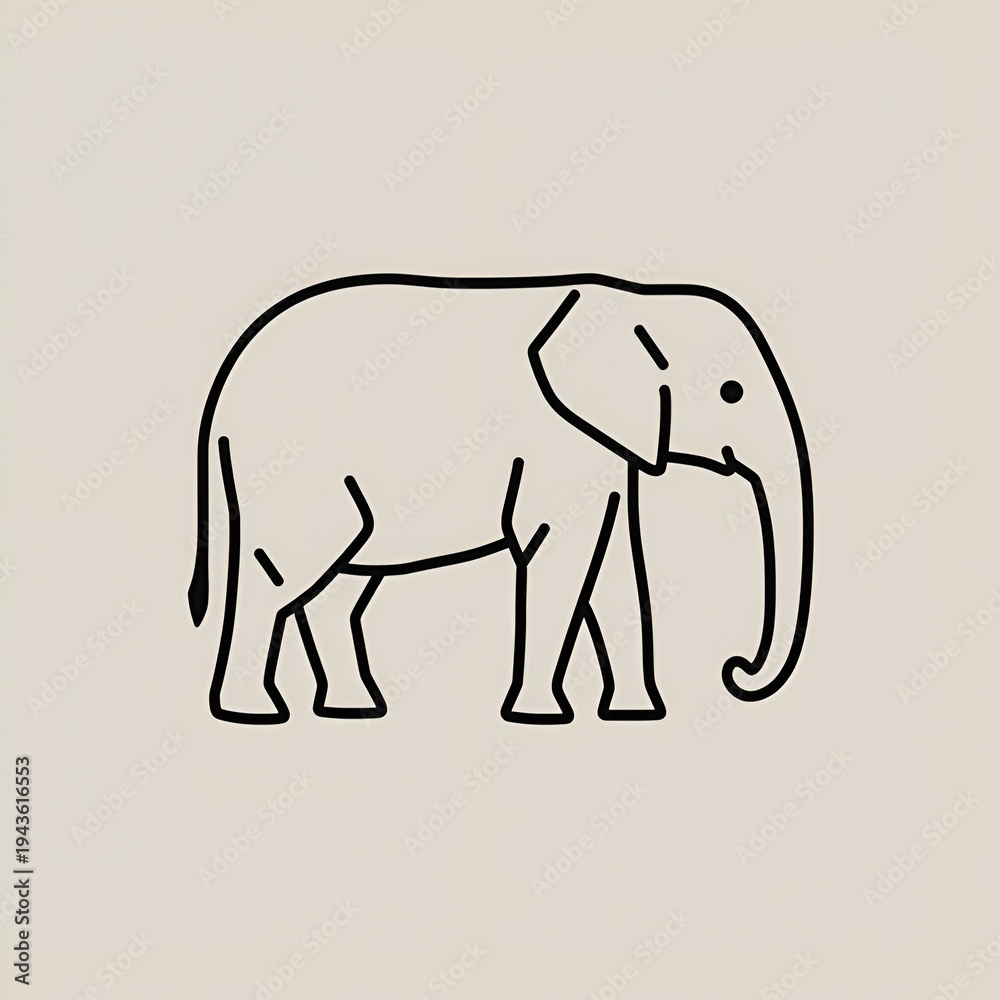 Fototapeta premium elephant vector illustration