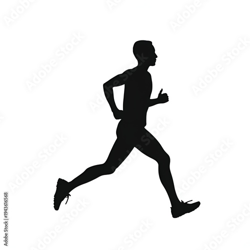 silhouette of a man running