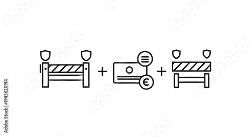 Security Barrier Money Protection Concept.
