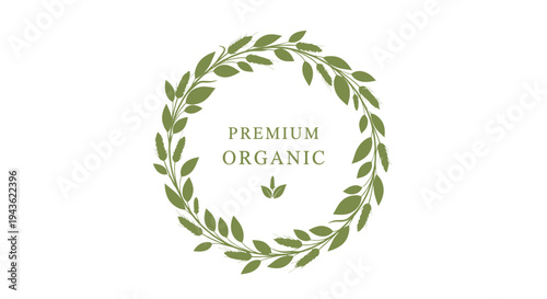 Premium Organic Green Leaf Logo Design.