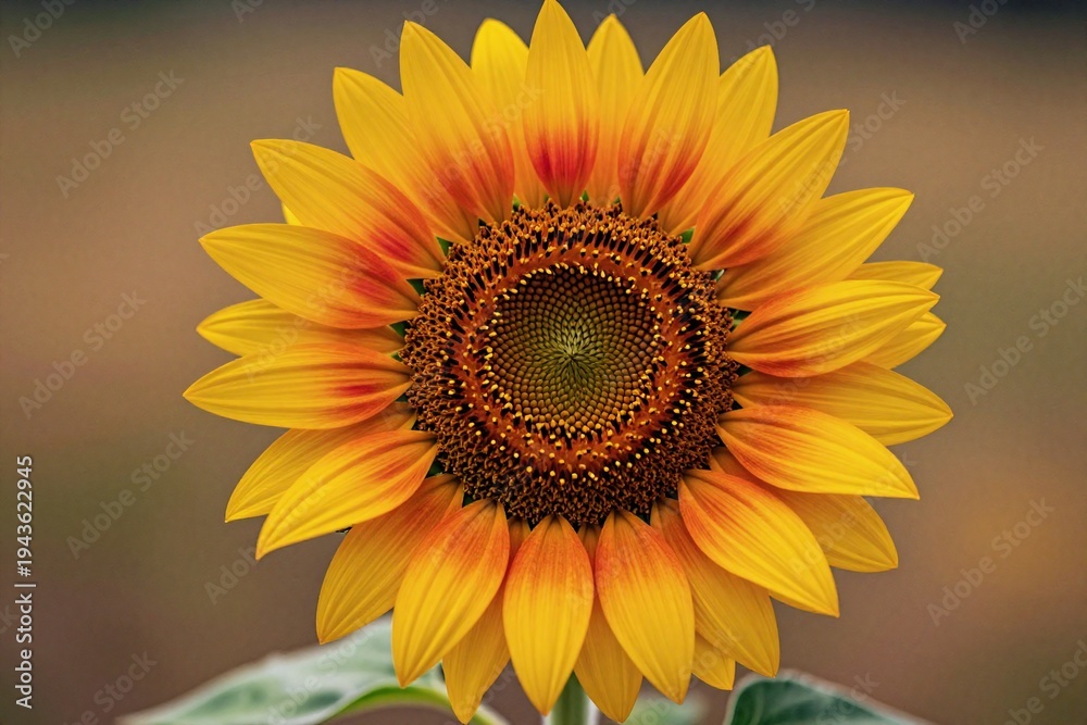 Obraz premium A painting of a sunflower on a brown background