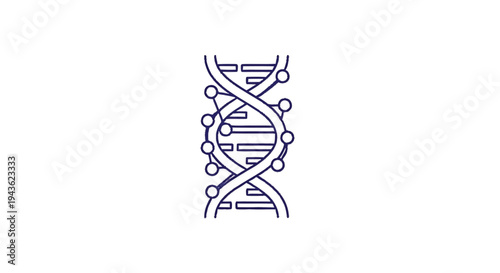 Stylized DNA double helix structure illustration.