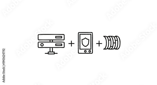 Server Security and Data Storage Concept.