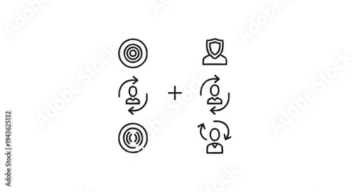 Set of Icons Representing Business and Personal Growth Concepts.