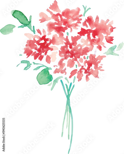 水彩画。水彩タッチのカーネーションベクターイラスト。母の日のカーネーション背景フレーム。
Watercolor painting. Watercolor carnation vector illustration. Mother's Day carnation background frame