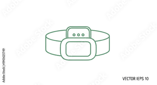 Simple Line Art Illustration of a Classic Belt Buckle.