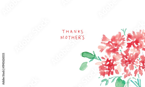 水彩画。水彩タッチのカーネーションベクターイラスト。母の日のカーネーション背景フレーム。
Watercolor painting. Watercolor carnation vector illustration. Mother's Day carnation background frame
