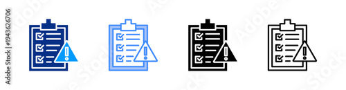 Risk Multiple Style Icon Set Vector 