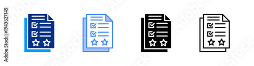 Appraisal Multiple Style Icon Set Vector 