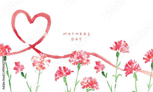 水彩画。水彩タッチのカーネーションベクターイラスト。母の日のカーネーション背景フレーム。
Watercolor painting. Watercolor carnation vector illustration. Mother's Day carnation background frame