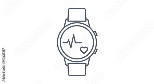 Smartwatch displaying heart rate and electrocardiogram data.
