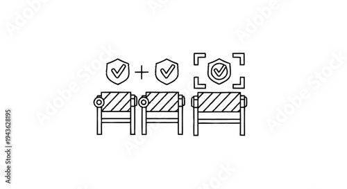 Security Checkpoint with Verified Safety Barriers and Scanning Technology.