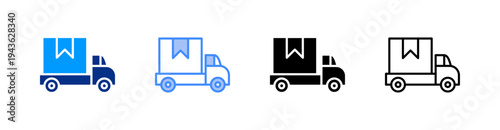 Shipping Multiple Style Icon Set Vector 