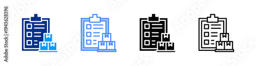 Order Multiple Style Icon Set Vector 