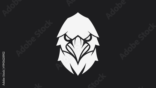 Stylized Eagle Head Emblem Minimalist Design.