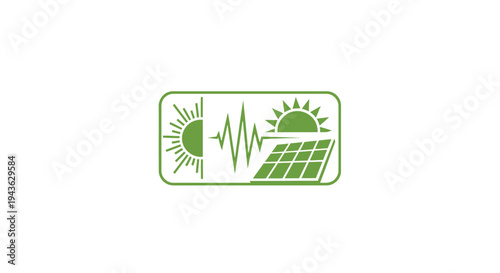 Solar Energy Technology and Environmental Science Symbol.