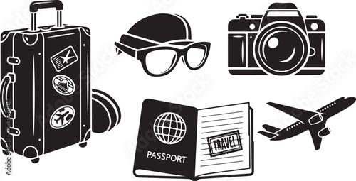 Travel essentials for a journey around the world trip